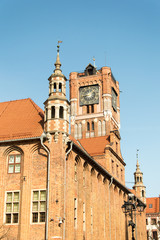 Fototapeta premium Tower with clock in Torun