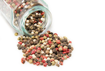 peppers mix in a glass jar