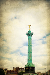 Obraz premium Vintage Place de la Bastille in Paris