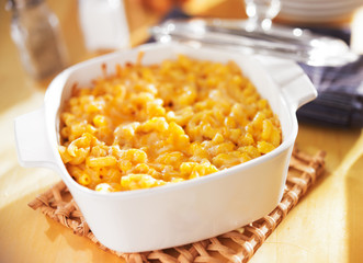 Baked Macaroni and Cheese in baking dish
