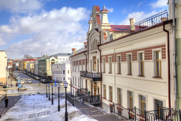 Fototapeta na wymiar Street in the city of Kazan