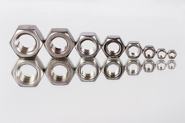 screw / nut isolated on the white backgrounds