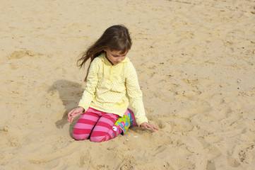 Small girl at beach