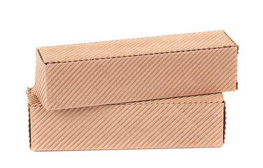 Stacks of cardboard boxes.