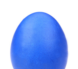 Close up of blue easter egg.