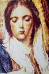 Maria magdalena, virgin image illustration - obrazy, fototapety, plakaty