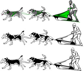 teams of dogs in different options