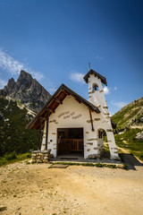 Small church in mountains