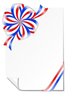ruban et cocarde bleu blanc rouge