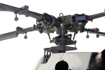 Close-up of a helicopter rotor