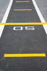 Part of runway on ship.