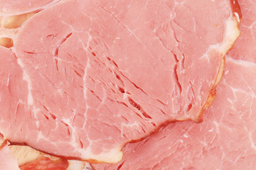 Close up of sausage and ham