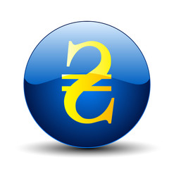 Ukrainian Hrivna button