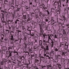 Dancing party seamless pattern