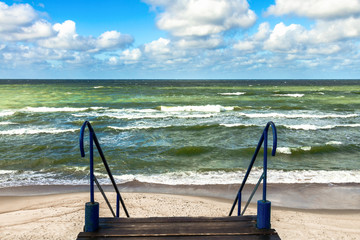 Fototapeta premium View on the Baltic sea coastline in Nida. Lithuania