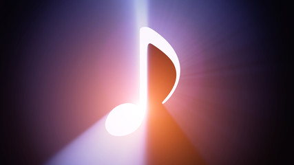 Illuminated music note