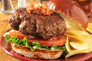 Thick hamburger