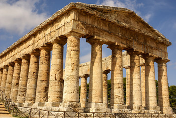 greek temple in the ancient city of Segesta, Sicily