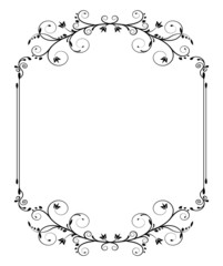 vintage frame with swirls