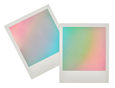 Instant photo frames with pastel colored background