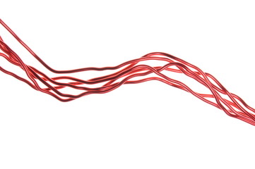 Copper wire isolated on white background 