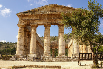 Obraz premium segesta archaeological site of ancient greece drills Sicily Ital