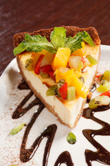 cheesecake with fruits
