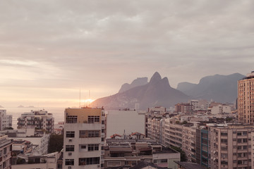 sunset over rio dejaneiro