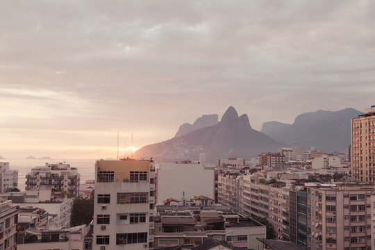 sunset over rio dejaneiro