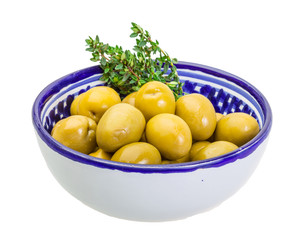 Green gigant olives