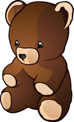 Obraz premium Retro Teddy Bear Toy Cartoon Character