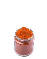 Obraz na płótnie Canvas Curry powder spices over white background