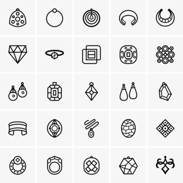 Set of Jewelry icons