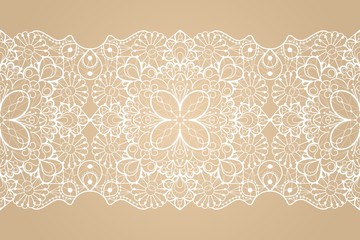 Seamless lace ribbon