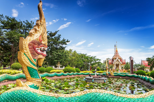 Element of Thai mythology character Golden Naga, as part of Chal