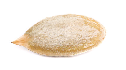 Single pumpkin seed peeled.