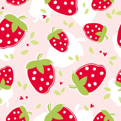 seamless pattern with strawberries
