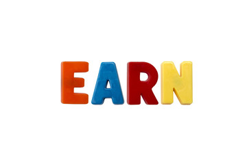 Letter magnets EARN