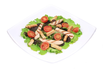 Close up of caesar salad.