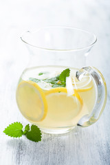 fresh lemonade in jar
