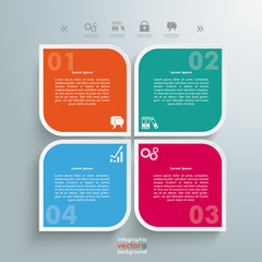 Round Colored Quadrates Template 4 Options