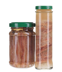 two jars of anchovy fillets