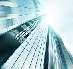 Naklejka na ściany i meble Modern glass silhouettes of building skyscrapers