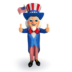 Illustration of Uncle Sam with best sign