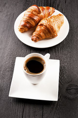 cafe and croissant
