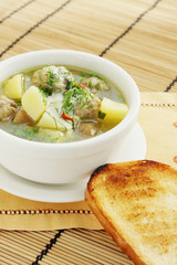 Soup with meatballs