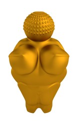 realistic 3d render of venus of willensdorf © bescec