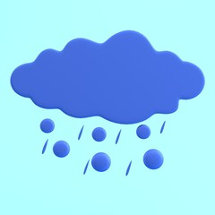 realistic 3d render of weather icon