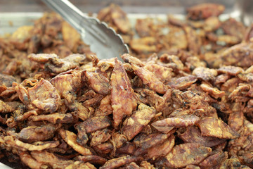 Fried squid - Dry squid in the market