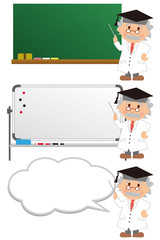 博士 黒板 ホワイトボード